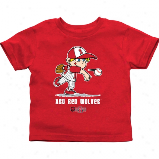 Arkansas State Red Wolves Toddler Boys Baseball T-shirt - Red