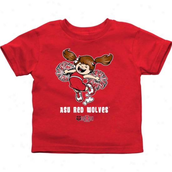 Arkansas State Red Wolves Toddler Cyeer Squad T-shirt - Red