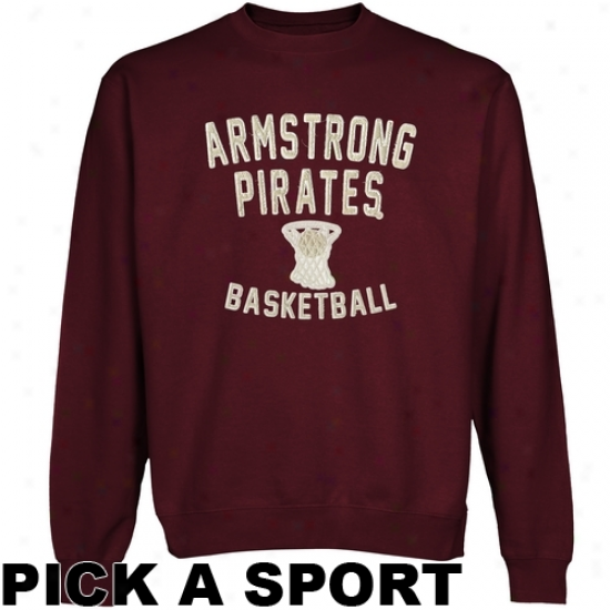 Armstrong Atlantic Pirates Legacy Crew Neck Fleece Sweatshirt - Maroon