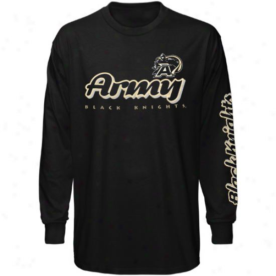 Army Black Knights Youth Two Hit Long Sleeve T-short - Black