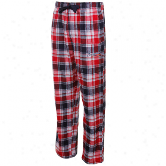 Atlanta Braves Red-navy Blue Plaid Legend Flannel Pantts