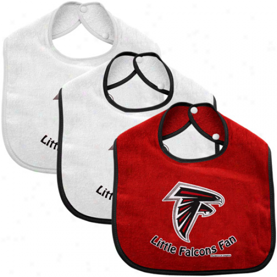 Atlanta Falcons Infant 3-pack Litte Fan Bib Set