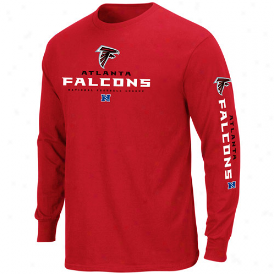 Atlanta Falcons Elementary Receiver Ii Long Sleeve T-shirt - Red