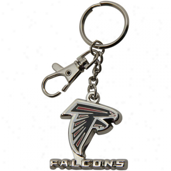 Atlanta Falcons Silvertone Zamac Keychain