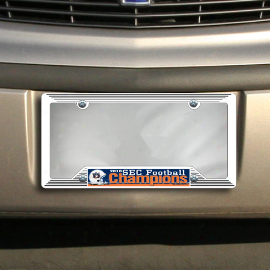 Auburn Tigers 2010 Sec Champions Plaztic License Plate Frame