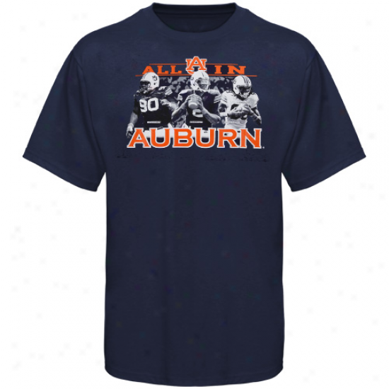 Auburn Tiers Big Three Player T-shirt - Navy Blue