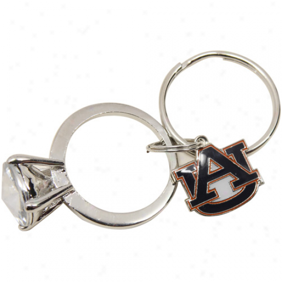 Auburn Tigers Jumbo Bling Ring Keychain