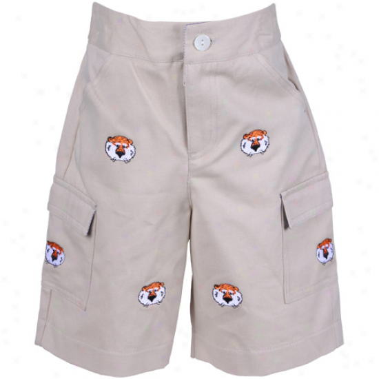 Auburn Tigers Toddler Khaki Logo Cargo Shorts