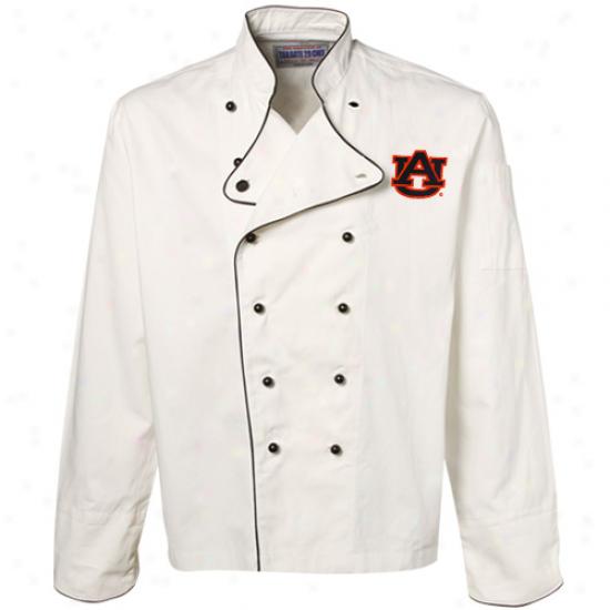 Auburn Tigers White Rate above par Chef Coat