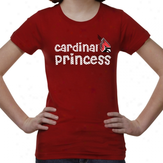 Ball State Cardinals Youth Princess T-shirt - Red