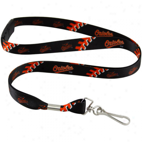 Baltimore Orioles Black Mlb Event Lanyard-