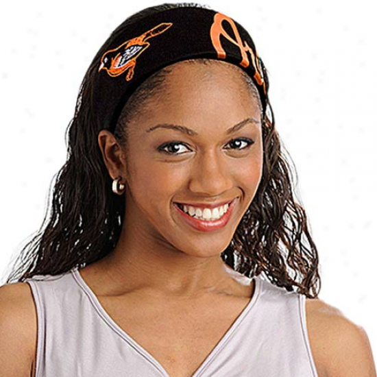 Baltimore Orioles Ladies Black Fanband Jersey Headband