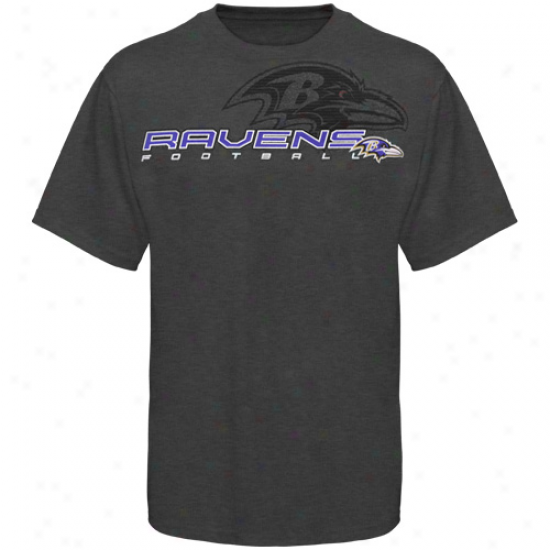 Baltimore Ravns Defensive Front Ii Heathered T-shirt - Charcoal