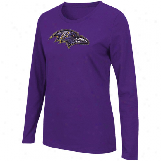 Baltimore Ravens Ladies Jazzed Up Long Sleeve T-shirt - Purple