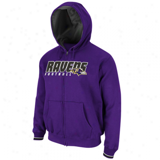 Baltimore Ravens Purple Overtime Glory Full Zip Hoodle Sweatshirt