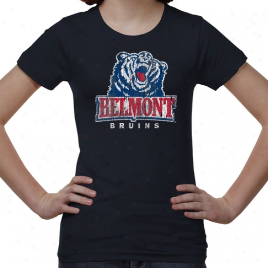 Belmont Bruins Youth Dietressed Chief T-shirt - Navy Blue-