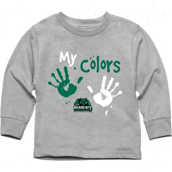 Binghamton Bearcats Toddler My Colors Long Sleeve T-shirt - Ash