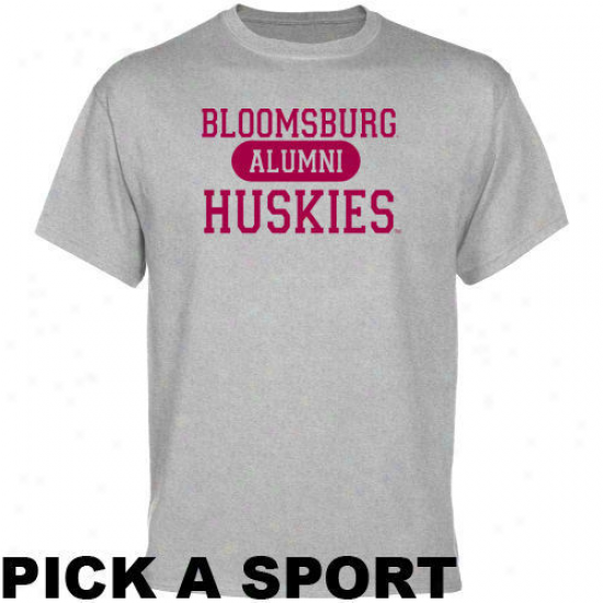 Bloomsburg Huskies Ash Custom Sport T-shirt