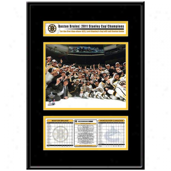 Boston Bruins 2011 Nhl Stanley Cup Champions Team Celebration Frame