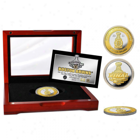 Boston Bruins 2011 Nhl Stanley Cup Champions Two-tone Silver Coin