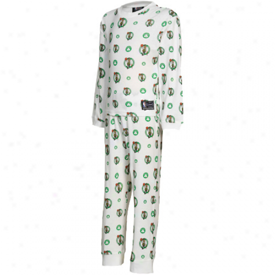 Boston Celtics All Over Team Logo Youth Pajama Set - Of a ~ color