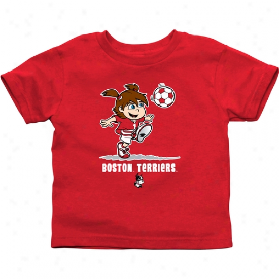 Bostoon Terriers Infant Girls Soccer T-shirt - Scarlet