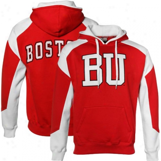 Boston Terriers Scarlet-white Challenger Hoody Sweatshirt