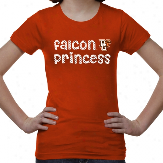 Bowling Green State Falcons Youth Princess T-shirt - Orange