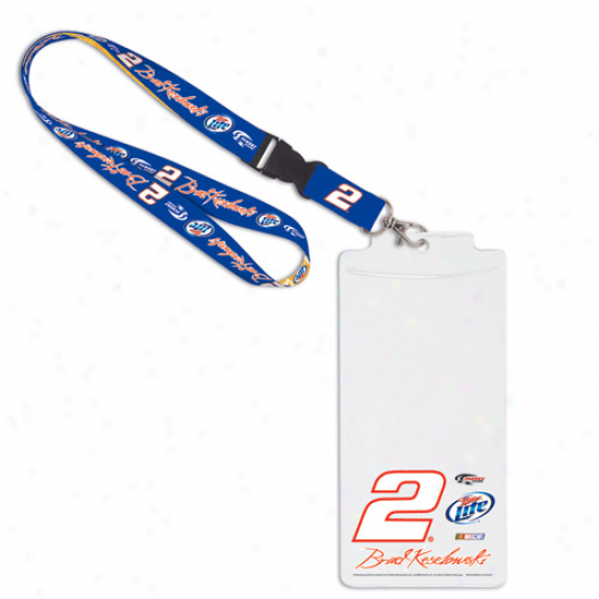 Brad Keselowski Credential Holder Lanyard