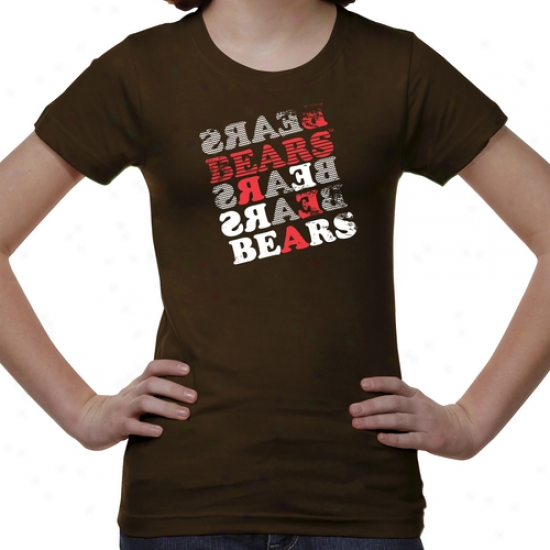 Brown eBrs Youth Girls Crossword T-shirt - Brown