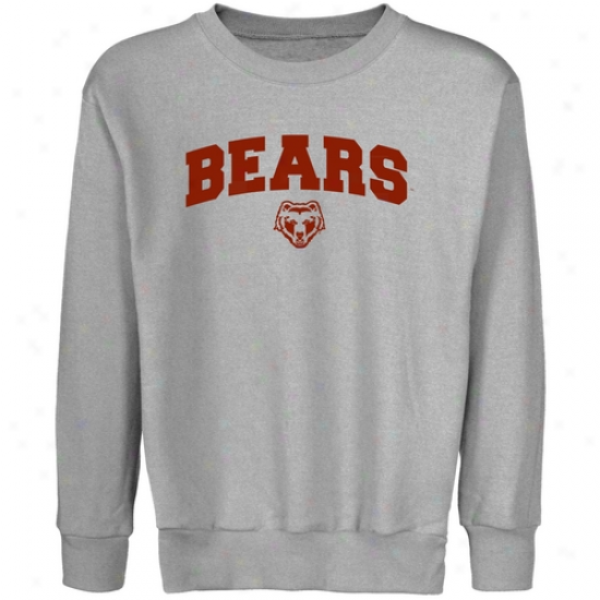 Brown Bears Youth Steel Logo Arch Crew Neck Fleece Sweatshirt