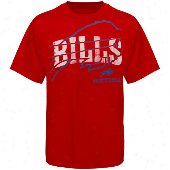 Buffalo Bills Big Logo Dot Pattern T-shirt - Red