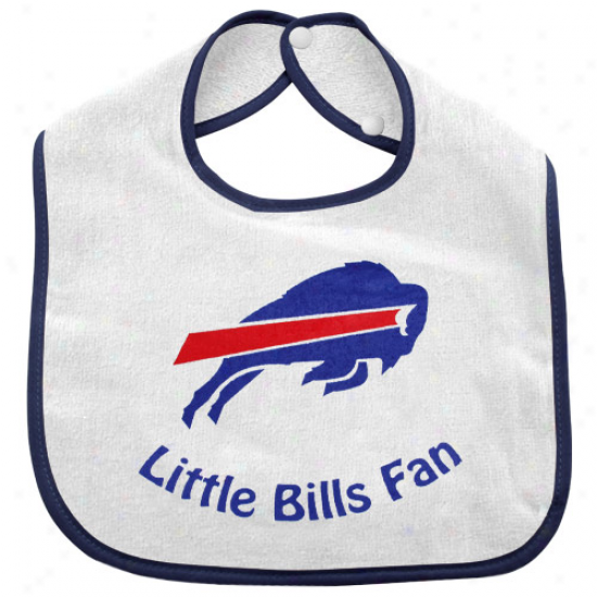 Buffalo Bills Infant White Little Fan Bib