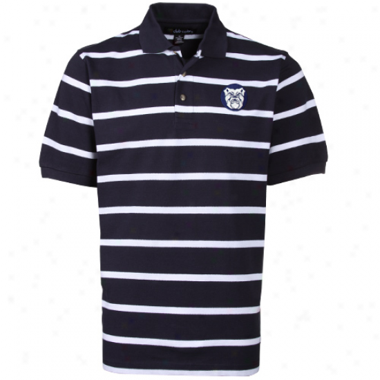 Butler Bulldogs Navy Blue-white Kenneth Stfipe Polo