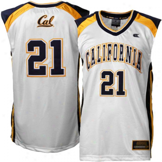 Cal Bears #21 Rebound Basketball Jersey-white