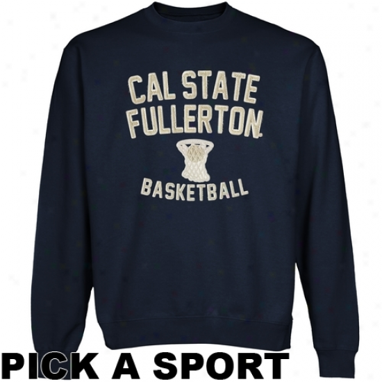 Cal State Fullerton Titans Bequest Crew Neck Fleece Sweatshirt - Navyy Blue