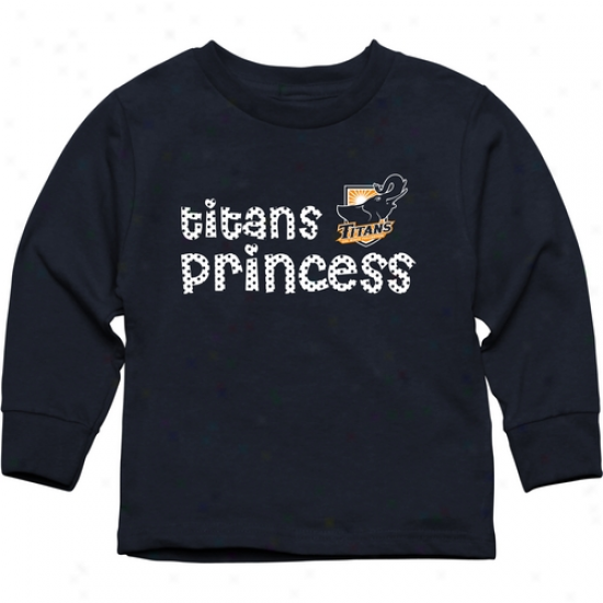 Cal State Fullerton Titans Toddler Princess Long Sleeve T-shirt - Navy Blue