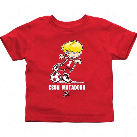 Cal State Northridge Matadors Toddler Boys Soccer T-shirt - Red