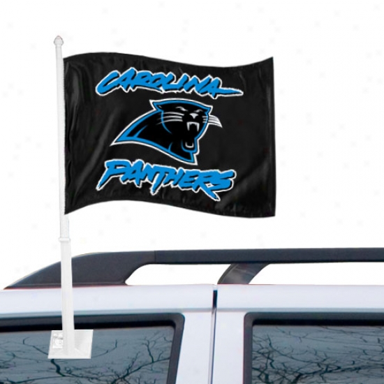 Carolina Panthers Black Team Car Flag