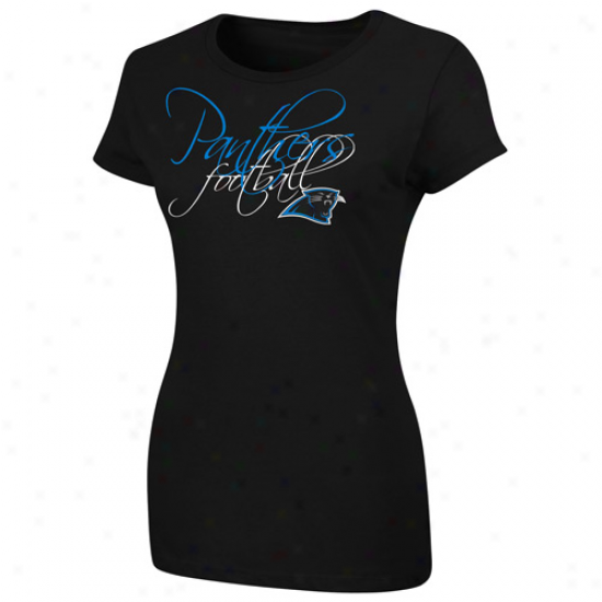 Carolina Panthers Ladies Franchise Fit Ii T-shirt - Blsck