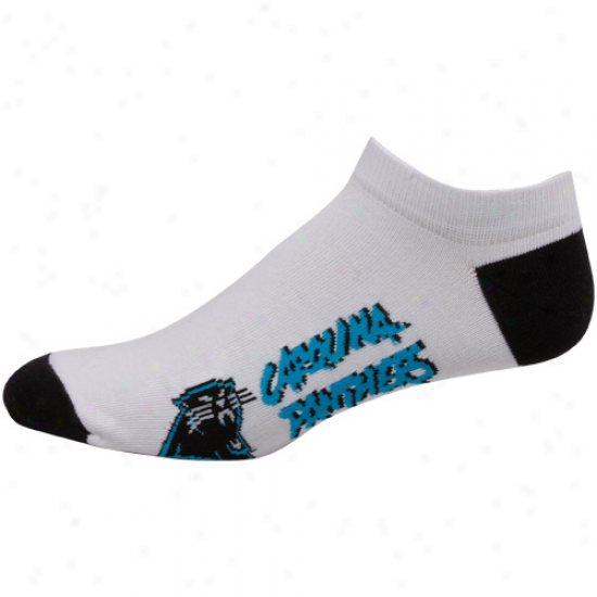 Carolina Panthers White Team Logo Ankle Socks