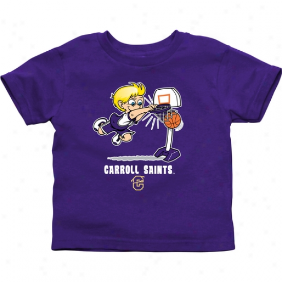 Carroll College Fighting Saints Infant Boys Basketball T-shirt - Purple