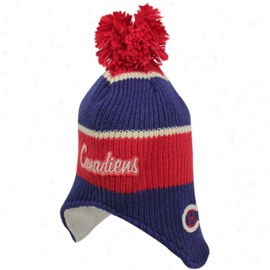 Ccm Montreal Canadiens Royal Blue-red Classic Dog-eared Beanie