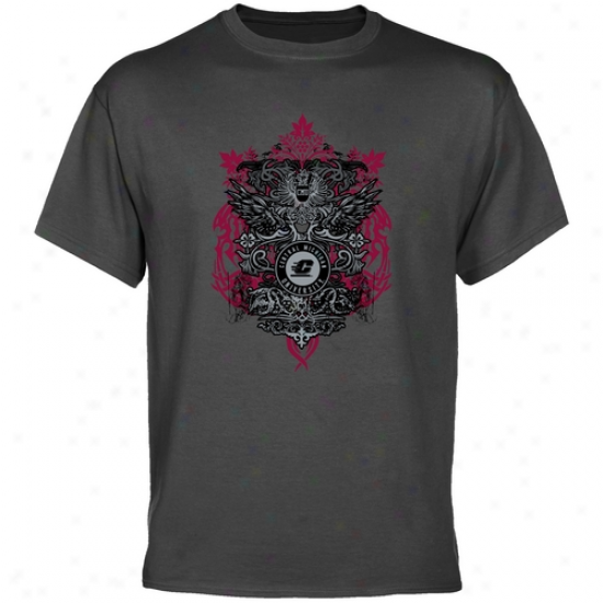 Cent. Michgian Chippewas Charxoal Shield Of Arms T-shirt