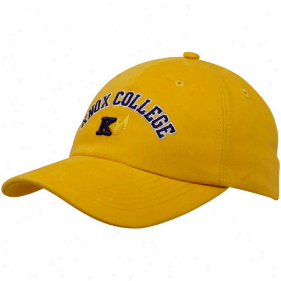 Champion Knox College Prairie Fire Gold Stadium Adjustable Hat