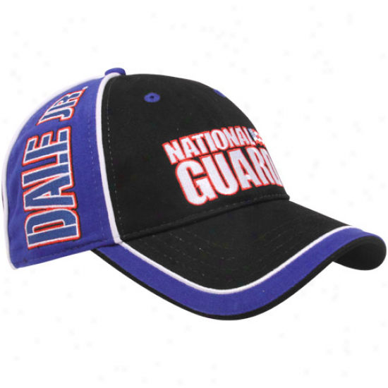Chase Authetnics Dale Earnhardt Jr. Black-royal Blue Big Name Colorblock Adjustable Hat