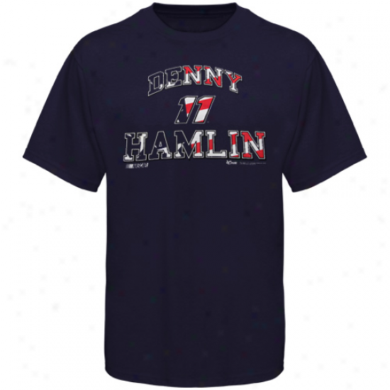 Chase Authentics Denny Hamlin Americana T-shirt - Navy Blue