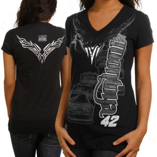 Chase Authentics Juan Pablo Montoya Ladies Foil Premium T-shirt - Black