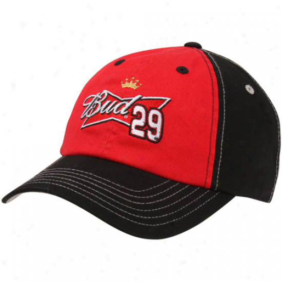 Checketed Flag Kevin Harvick Budweiser Fan Adjustable Cardinal's office - Red-black