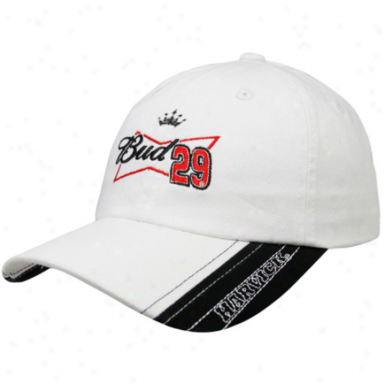 Checkered Flag Kevin Harvick Ladies White-black White Flag Adjustable Hat